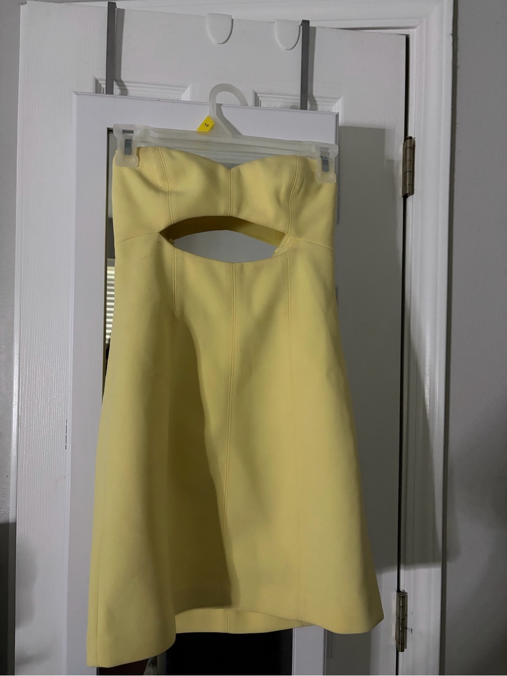 MISHA COLLECTION Yellow Mini Dress with Front Cutout